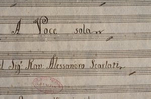 Manuskriptpartitur av XXV kantater for solostemme av Alessandro Scarlatti (1660-1725) av Alessandro Scarlatti