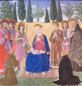 Madonna og barn med helgener, kjent som Cafaggiolo altertavle