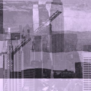 Bybilde, 2019, (blandet media; collage; funnet objekt) av Alex Caminker