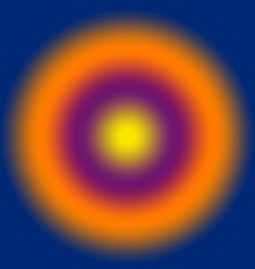 Geometriske lys,#6,(gradient) av Alex Caminker