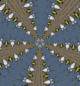 arabesk #18,2019,(blandet media) av Alex Caminker