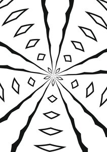arabesk #26,2019,(blandet media) av Alex Caminker