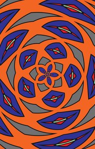 arabesk #27,2019,(blandet media) av Alex Caminker