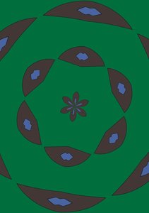 arabesk #8,2019,(blandet media) av Alex Caminker