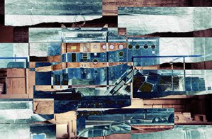 murstein, 2019, (collage) av Alex Caminker