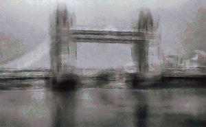 bridge, 2019, (blandet media) av Alex Caminker