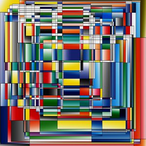 corpuscles, 2019, (gradient) av Alex Caminker