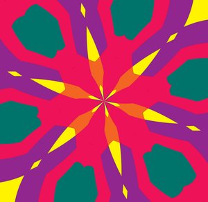 blomster #10,2019,(blandet media) av Alex Caminker