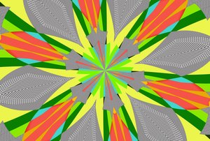 blomster #106,2019,(blandet media) av Alex Caminker