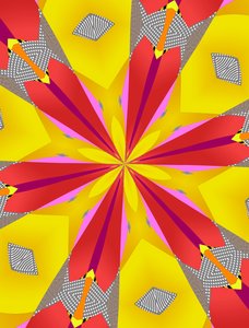 blomster #109,2019,(blandet media) av Alex Caminker