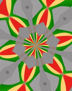 blomster #112,2019,(blandet media) av Alex Caminker