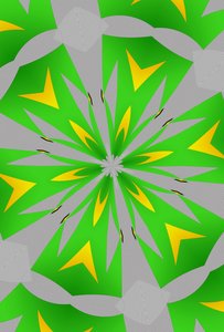 blomster #115,2019,(blandet media) av Alex Caminker
