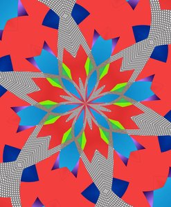 blomster #116,2019,(blandet media) av Alex Caminker