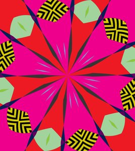 blomster #1,2019,(blandet media) av Alex Caminker