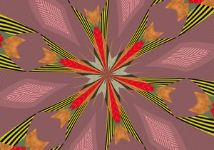 blomster #13,2019,(blandet media) av Alex Caminker