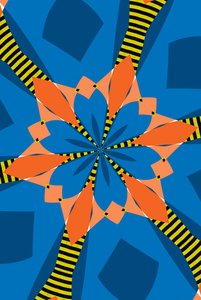blomster #15,2019,(blandet media) av Alex Caminker