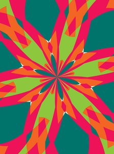 blomster #21,2019,(blandet media) av Alex Caminker