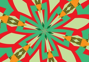 blomster #29,2019,(blandet media) av Alex Caminker