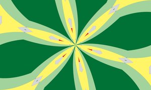 blomster #30,2019,(blandet media) av Alex Caminker