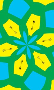 blomster #36,2019,(blandet media) av Alex Caminker