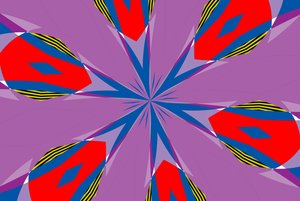 blomster #4,2019,(blandet media) av Alex Caminker