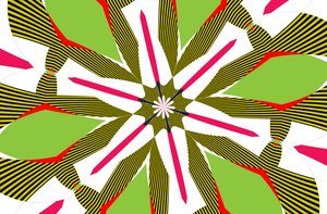 blomster #5,2019,(blandet media) av Alex Caminker