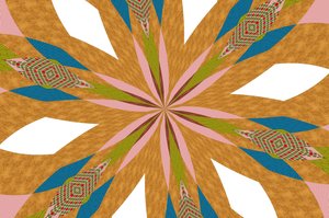 blomster #9,2019,(blandet media) av Alex Caminker