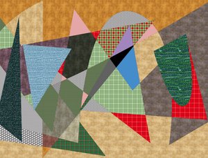 landskap #1,2019,(blandet media) av Alex Caminker