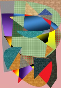 landskap #2,2019,(blandet media) av Alex Caminker