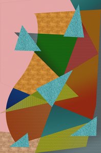 landskap #27,2019,(blandet media) av Alex Caminker