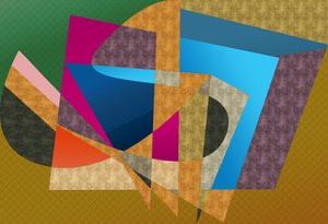 landskap #31,2019,(blandet media) av Alex Caminker