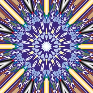 mandala, 2019, (blandet media) av Alex Caminker