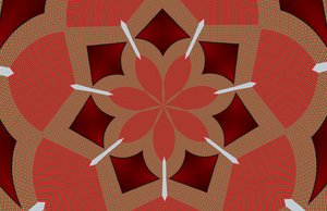 ornament #20,2019,(blandet media) av Alex Caminker