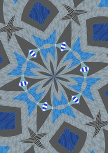 ornament #60,2019,(blandet media) av Alex Caminker