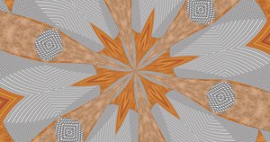 ornament #63,2019,(blandet media) av Alex Caminker