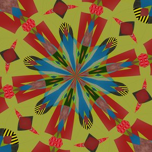 ornament #80,2019,(blandet media) av Alex Caminker