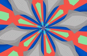 ornamenter #108,(blandet media) av Alex Caminker