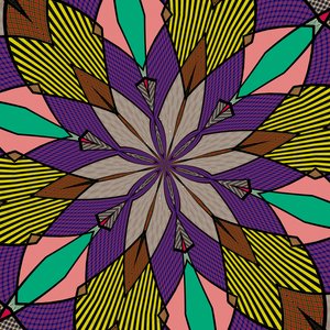 ornamenter #117,(blandet media) av Alex Caminker