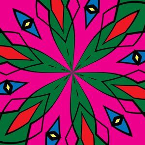 ornamenter #120,(blandet media) av Alex Caminker