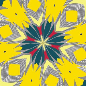symmetri #12,2019,(blandet media) av Alex Caminker