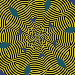 symmetri #13,2019,(blandet media) av Alex Caminker