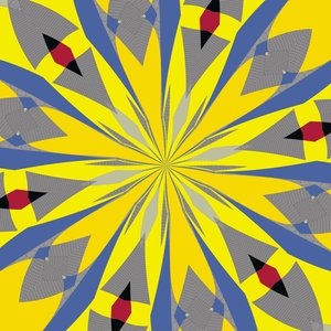 symmetri #14,2019,(blandet media) av Alex Caminker