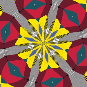symmetri #17,2019,(blandet media) av Alex Caminker