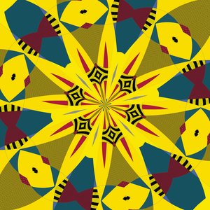 symmetri #18,2019,(blandet media) av Alex Caminker