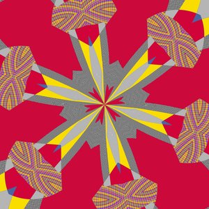symmetri #23,2019,(blandet media) av Alex Caminker