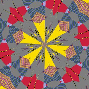 symmetri #26,2019,(blandet media) av Alex Caminker