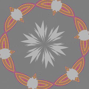 symmetri #42,2019,(blandet media) av Alex Caminker