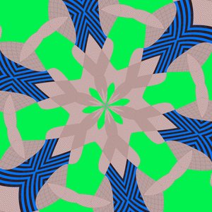 symmetri #51,2019,(blandet media) av Alex Caminker