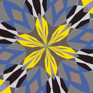 symmetri #55,2019,(blandet media) av Alex Caminker