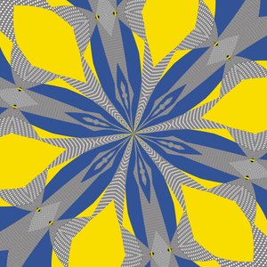symmetri #8,2019,(blandet media) av Alex Caminker